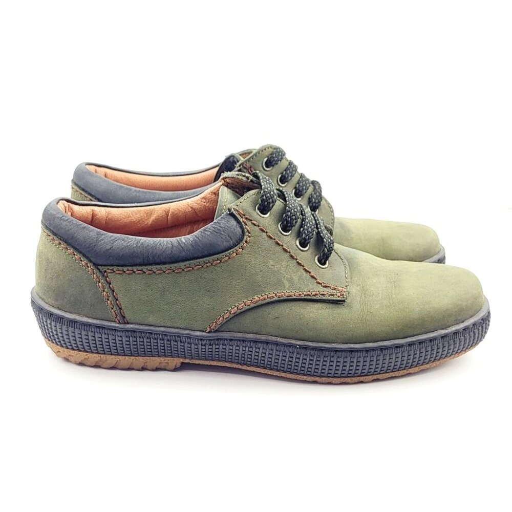 Soft Line Olive Green Lace Up Loafers - Size 8 - Picture 6 of 8